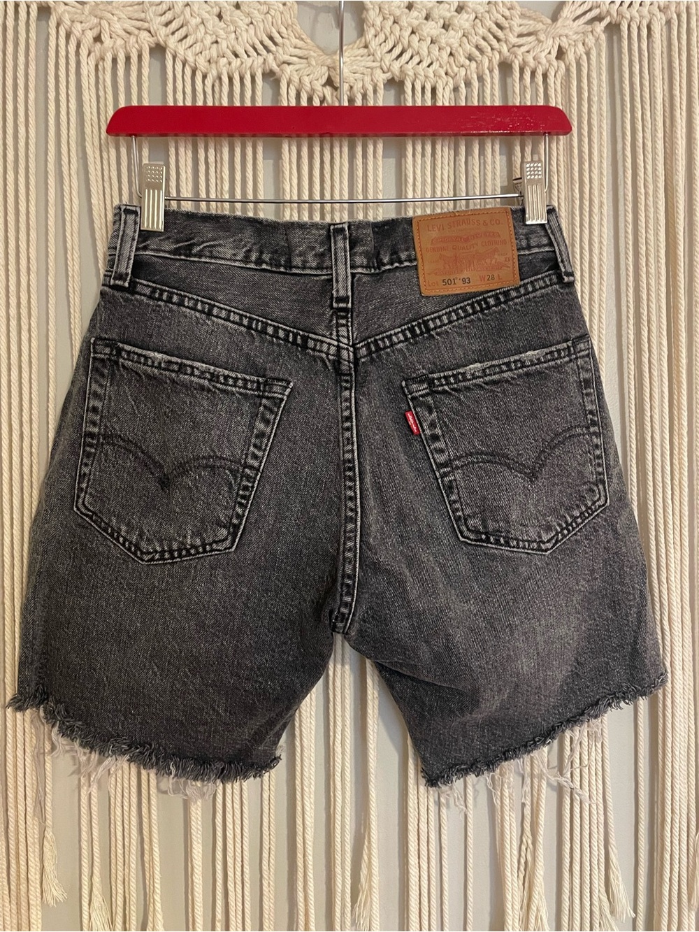 Levi's Black Washed 501 ’93 Denim Jean Shorts - Picture 3 of 8